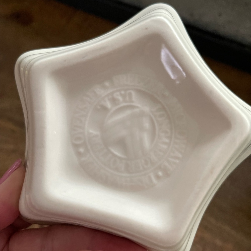 Longaberger Pottery Small Star Dish